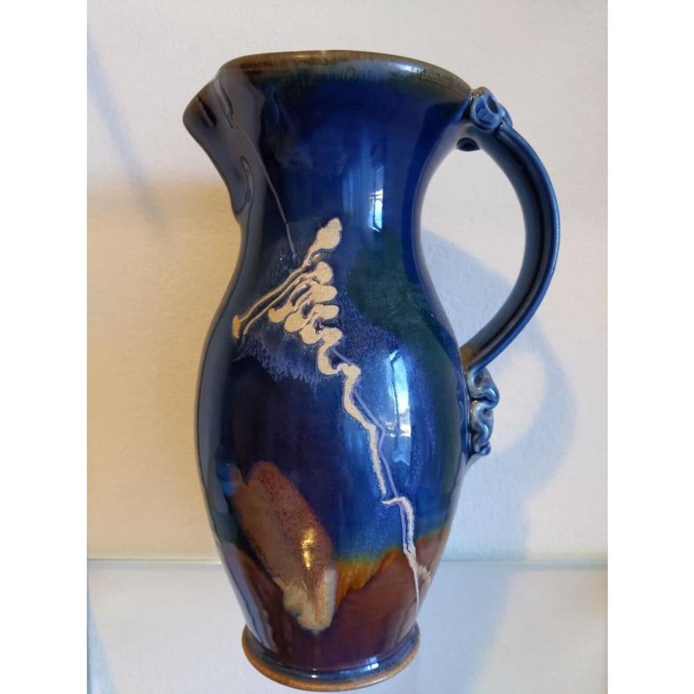 Vintage Signed Marshall Pottery Pitcher Decanter Carafe
